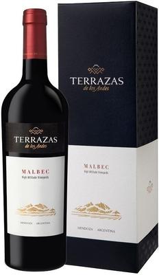 Вино красное сухое «Terrazas de Los Andes Malbec» 2017 г., в подарочной упаковке