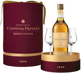Граппа «Cantina Privata Bocchino 12 anni» в подарочной упаковке с 2-мя бокалами