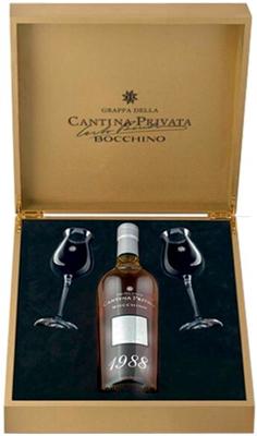 Граппа «Cantina Privata Bocchino 1988» в подарочной упаковке с 2-мя бокалами
