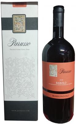 Вино красное сухое «Parusso Barolo Mariondino» 2018 г., в подарочной упаковке