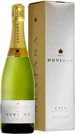 Вино игристое белое брют «Cava Nuviana Brut» в подарочной упаковке
