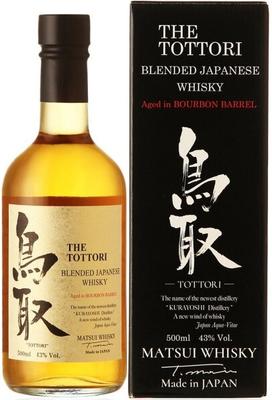 Виски японский «The Tottori Bourbon Barrel, 0.5 л» в подарочной упаковке