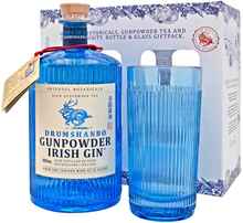 Джин «Drumshanbo Gunpowder» в подарочной упаковке с бокалом