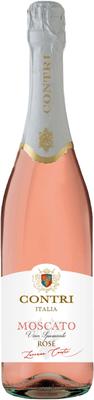 вино игристое розовое сладкое «Contri Moscato Rose» 2022 г.