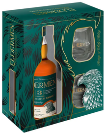 Виски «Eldermen Blended Scotch Whisky» в подарочной упаковке с 2-мя бокалами