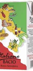 Вино красное полусладкое «Italiano Bacio» 2021 г., тетра пак
