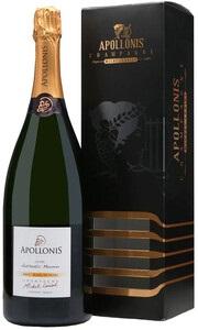 Шампанское белое брют «Apollonis Cuvee Authentic Meunier Blanc de Noirs Brut» в подарочной упаковке