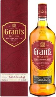 Виски шотландский «Grant's Triple Wood 3 Years Old, 0.7 л» в подарочной упаковке