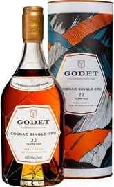 Коньяк французский «Godet Single-Cru 22 Years Old Grande Champagne» в тубе