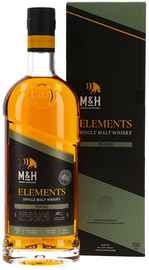 Виски «M&H Elements Peated» в подарочной упаковке