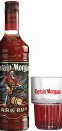Ром «Captain Morgan Dark» со стаканом