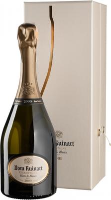 Шампанское белое экстра брют «Dom Ruinart Blanc de Blancs Extra Brut» 2009 г., в подарочной упаковке
