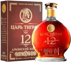 Коньяк армянский «Царь Тигран 12-летний, 0.5 л» в подарочной упаковке