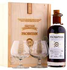 Коньяк армянский «Proshyan Reserve 22 Years Old» в подарочной упаковке с бокалами