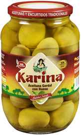 Оливки зеленые с косточкой «Karina Aceitunas Gordal con Hueso» 845 г