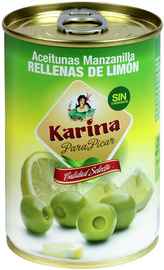 Оливки зеленые с лимоном «Karina Aceitunas Verdes con Limon» 295 г