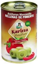 Оливки зеленые с перцем «Karina Aceitunas Verdes con Pimiento» 295 г