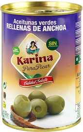 Оливки зеленые с анчоусами «Karina Aceitunas Verdes con Anchoa» 295 г