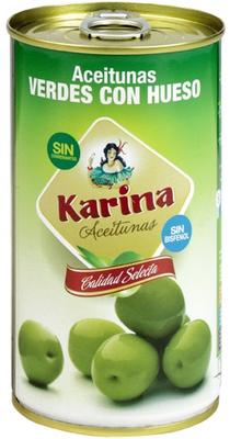 Оливки зеленые с косточкой «Karina Aceitunas Verdes con Hueso» 350 г