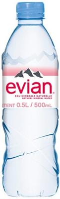 Вода негазированная «Evian, 0.5 л» пластик