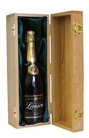 Шампанское белое брют «Lanson Black Label, 1.5 л» в деревянном ящике