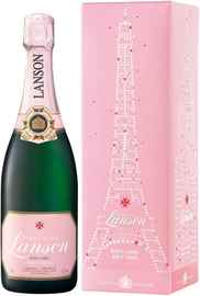 Шампанское розовое сухое «Lanson Rose Label Brut Rose» в подарочной упаковке "Сити"