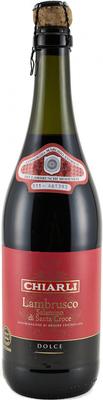Вино игристое красное полусладкое «Chiarli 1860 Lambrusco Salamino di Santa Croce»