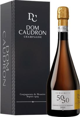 Шампанское белое брют «Dom Caudron Sublimite 50/50» 2011 г., в подарочной упаковке