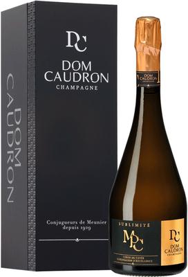 Шампанское белое экстра брют «Dom Caudron Sublimite MPC» в подарочной упаковке