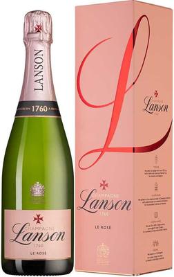 Шампанское розовое брют «Lanson Le Rose» 2017 г., в подарочной упаковке