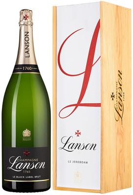 Шампанское белое брют «Lanson Black Label» 2014 г., в деревянной коробке