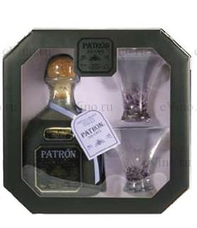 Ликер «Patron Spirits Cafe Liquor XO» в подарочной упаковке, с двумя рюмками