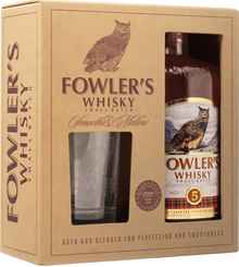 Виски российский «Fowler's Grain» в подарочной упаковке со стаканом