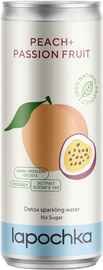 Лимонад «Lapochka Peach+Passion Fruit» в жестяной банке