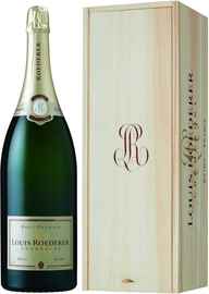 Шампанское белое брют «Louis Roederer» в деревянной коробке