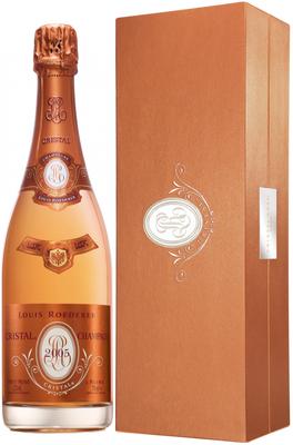 Шампанское розовое брют «Louis Roederer Cristal Rose» 2006 г., в деревянной упаковке