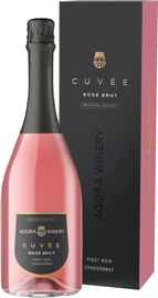 Вино игристое розовое брют «Agora Cuvee Pinot Noir Chardonnay» в подарочной упаковке