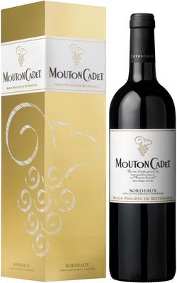 Вино красное сухое «Baron Philippe de Rothschild Mouton Cadet Rouge, 0.75 л» 2012 г., в подарочной упаковке
