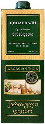 Вино белое сухое «Дом Грузинского Вина Цинандали» тетра пак