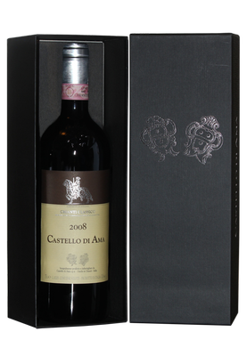 Вино красное сухое «Castello di Ama Chianti Classico» 2008 г., в деревянной коробке