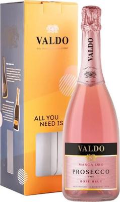 Вино игристое розовое брют «Valdo Marca Oro Prosecco Rose» 2021 г., в подарочной упаковке