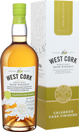 Виски ирландский «West Cork Calvados Cask Finished Single Malt» солодовый в подарочной упаковке