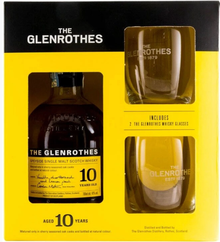 Виски шотландский «Glenrothes 10 Years Old» подарочная упаковка + 2 стакана