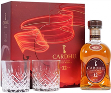 Виски шотландский «Cardhu 12 Years Old» подарочная упаковка + 2 стакана