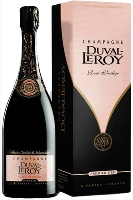 Шампанское розовое брют «Duval-Leroy Rose Prestige Premier Cru, 0.75 л» в подарочной упаковке