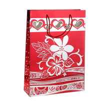 Пакет подарочный «Цветок» красный
