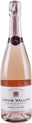 Игристое вино розовое сухое «Crémant de Bordeaux Brut-Rosé Louis Vallon»