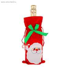Чехол на бутылку «Дед Мороз» с завязками