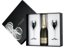 Шампанское белое брют «Louis Roederer Brut Premier» +2 бокала в подарочной упаковке