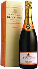 Шампанское розовое брют «Delamotte Brut Rose» в подарочной упаковке